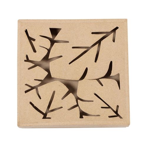 caja vegetal cuadrada 17x17x3cm