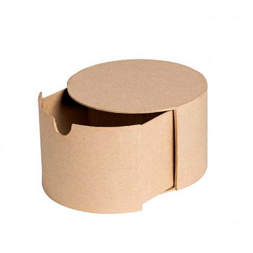 caja redonda con cajon 16x16x10cm