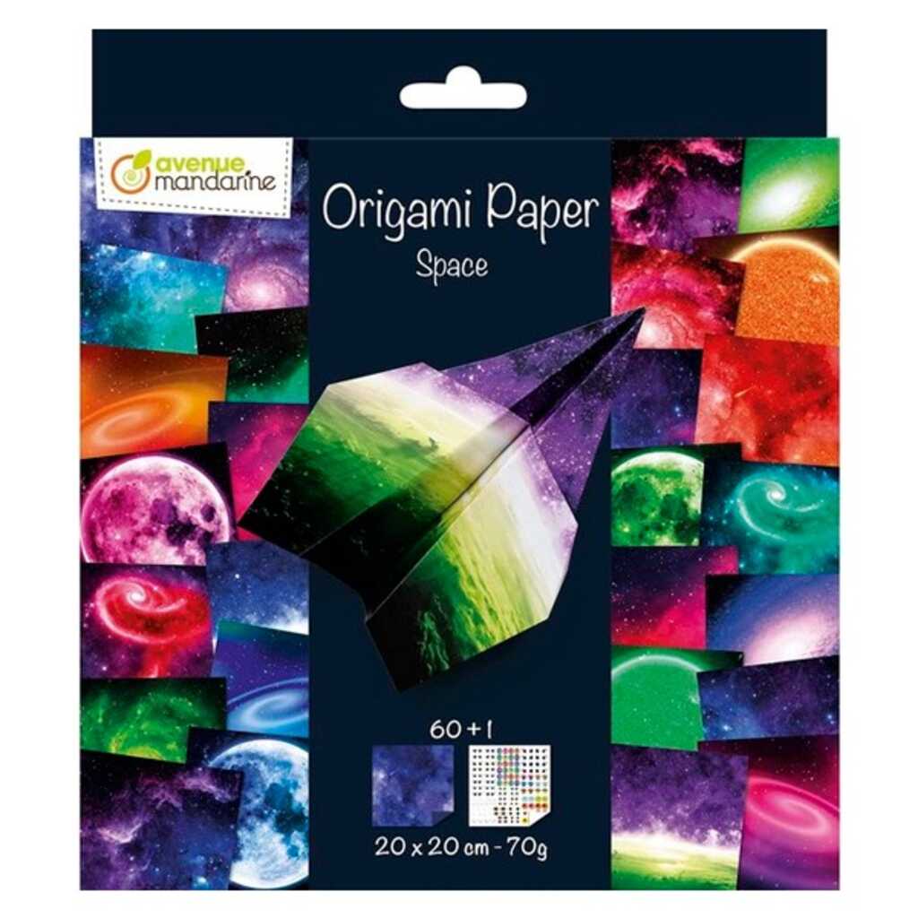 papel origami espacio