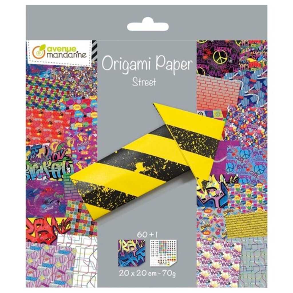 papel origami street art