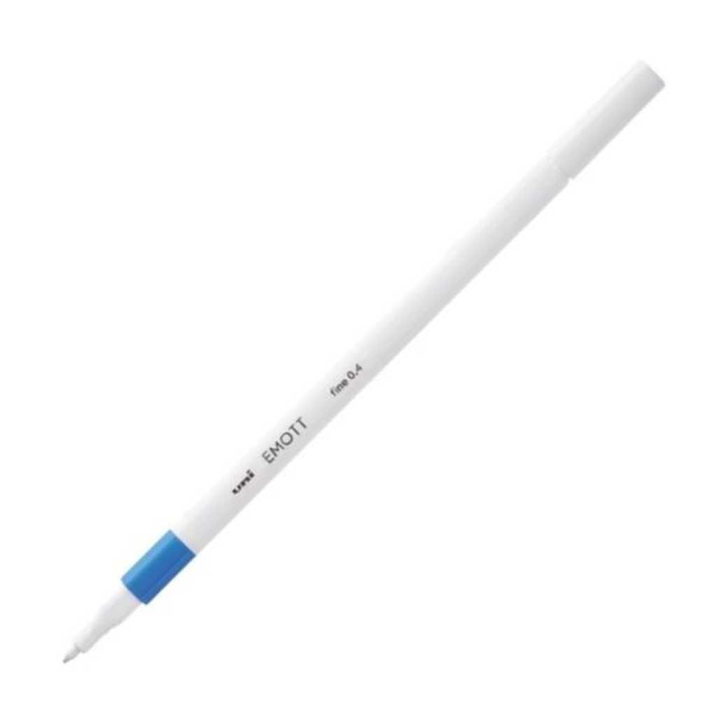 marcador punta fina 0.4mm uni-emoit azul