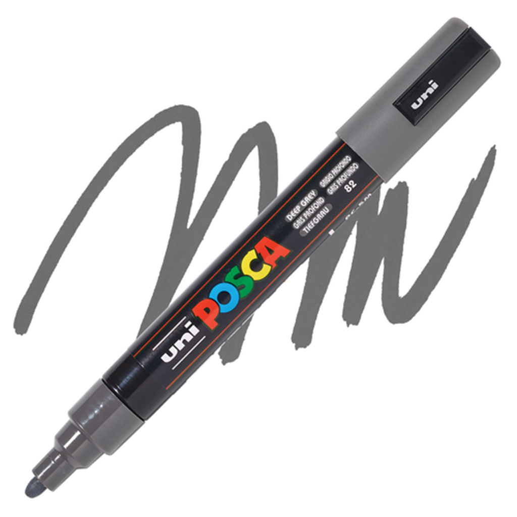 rotulador posca medium 5mm gris profundo