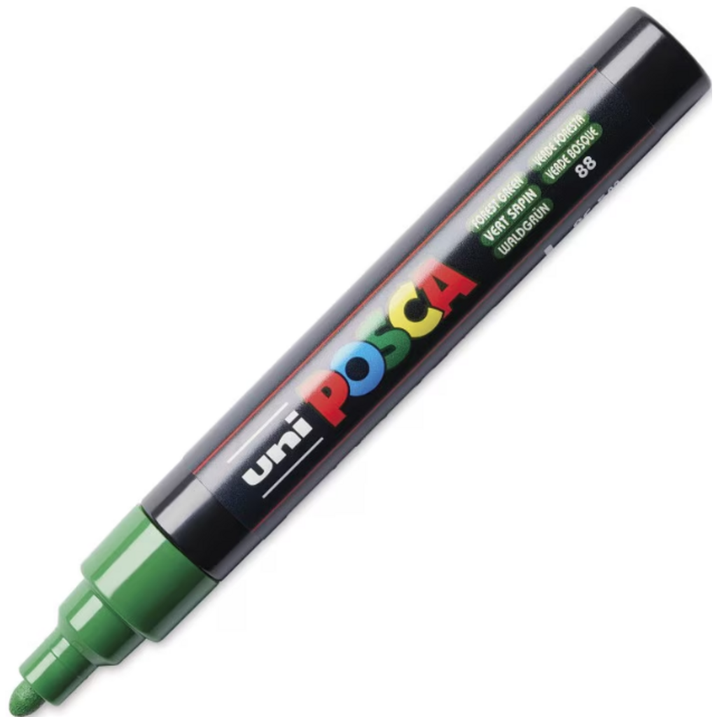 rotulador posca medium 5mm verde bosque