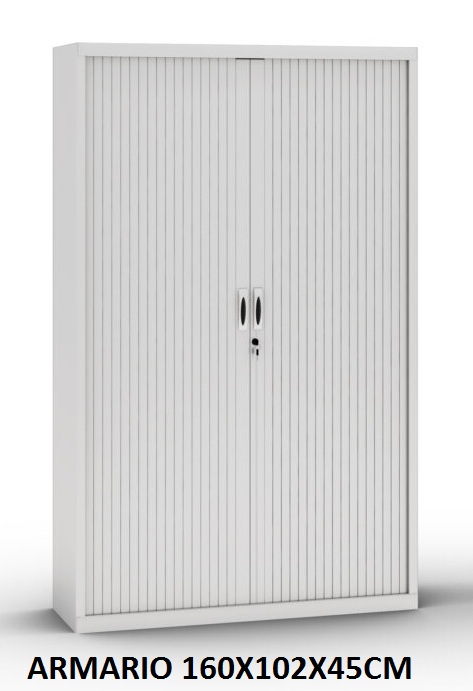 armario metal persiana 160x102x45cm liso