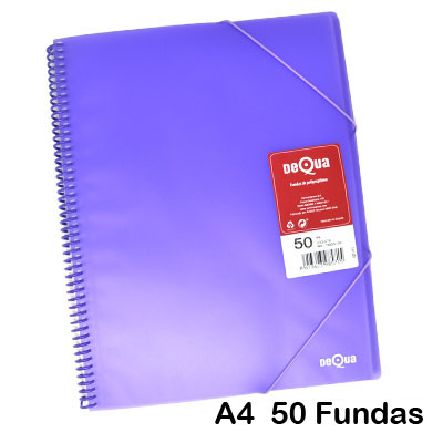 carp.dequa 50 fundas espir.violeta trans