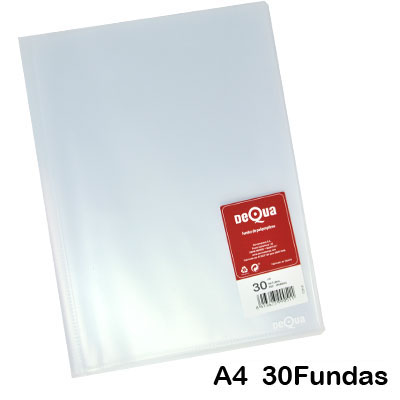 carpeta dequa 30 fundas transparente