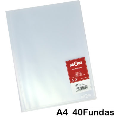 carpeta dequa 40 fundas transparente