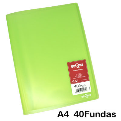 carpeta dequa 40 fundas verde trans