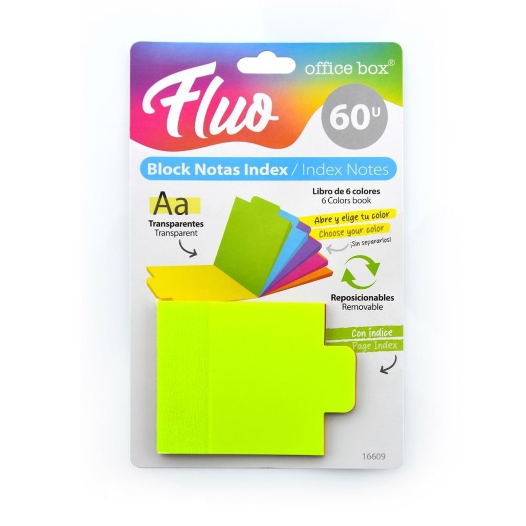 set 60u block notas con index