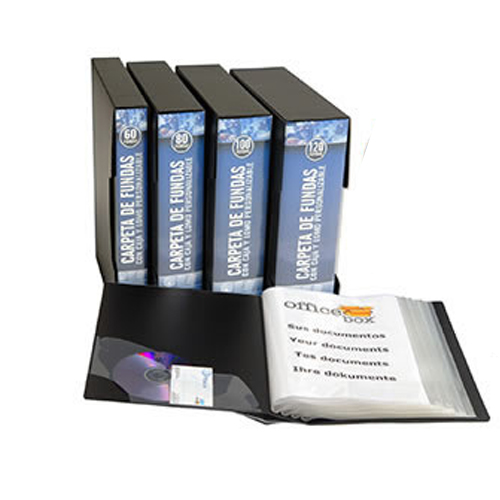 carpeta 60 fundas transparentes a4