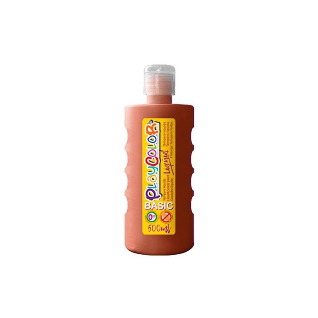 tempera liquida 500ml playcolor marron