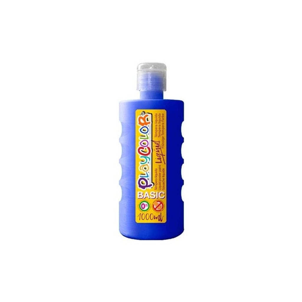tempera liquida 1l playcolor azul fuerte