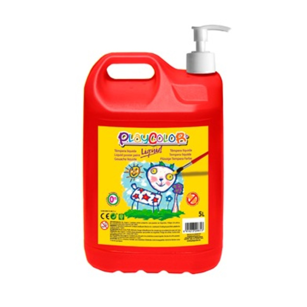 botella 5l tempera playcolor roja