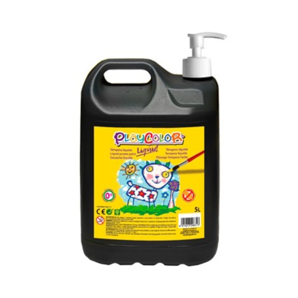 botella 5l tempera playcolor negra