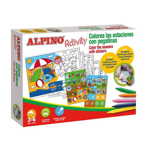 pack actividades colorear con pegatinas