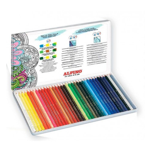 caja metalica 36 colores lettering