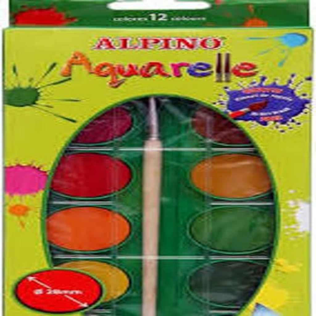 set 12 acuarelas alpino