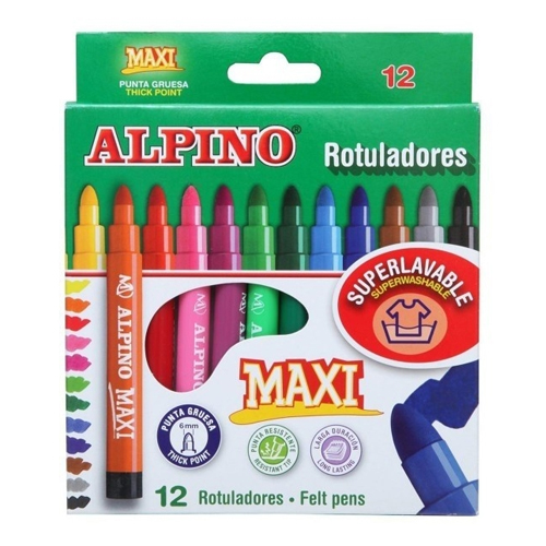 caja 12 rotuladores alpino maxi