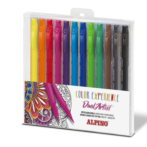 caja 12 rot. punta fina/pincel lettering