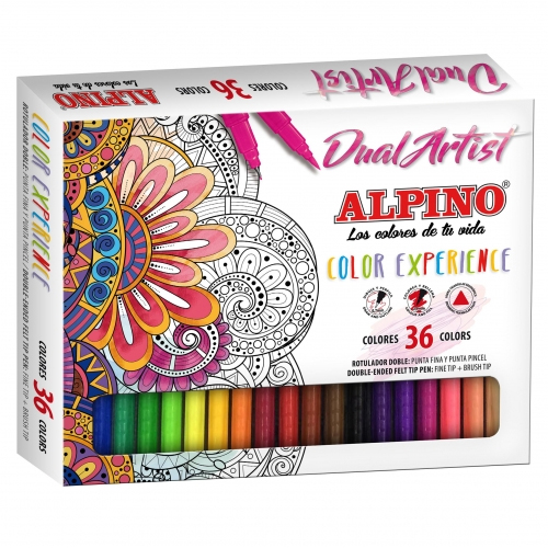 caja 36 rot.punta fina/pincel lettering