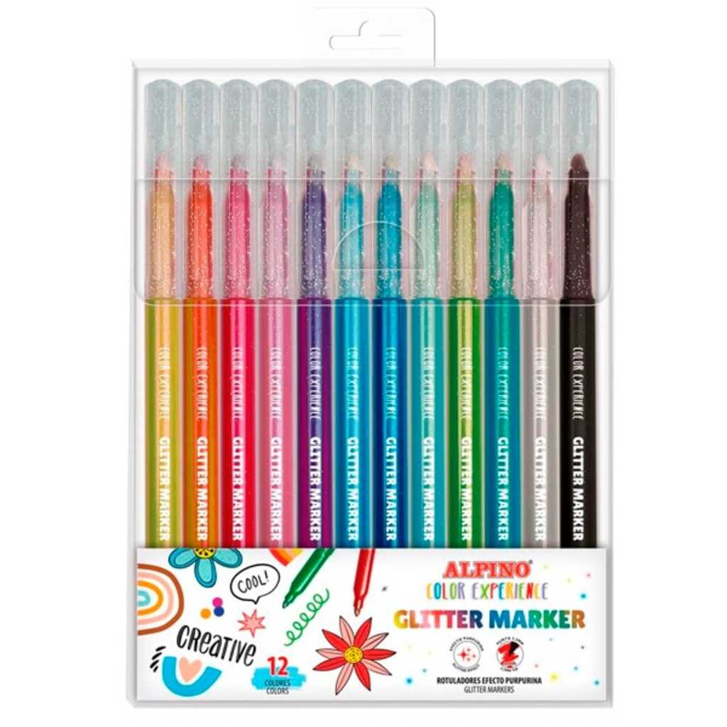 caja 12 rotuladores glitter marker