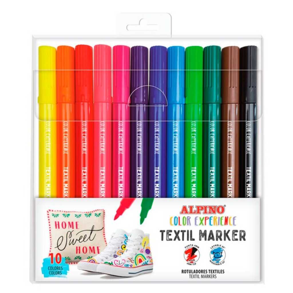caja 10 rotuladores textil experienc