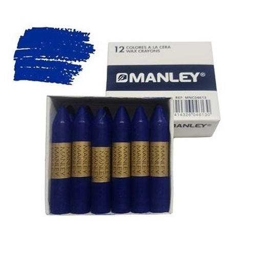 caja 12u. ceras blandas azul fuerte