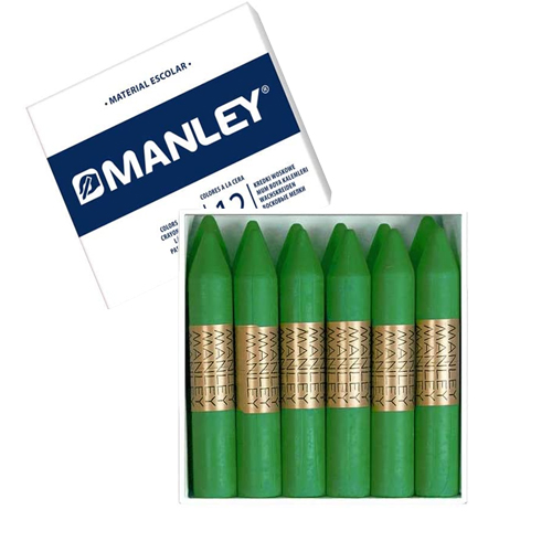 caja 12u. ceras blandas verde abeto