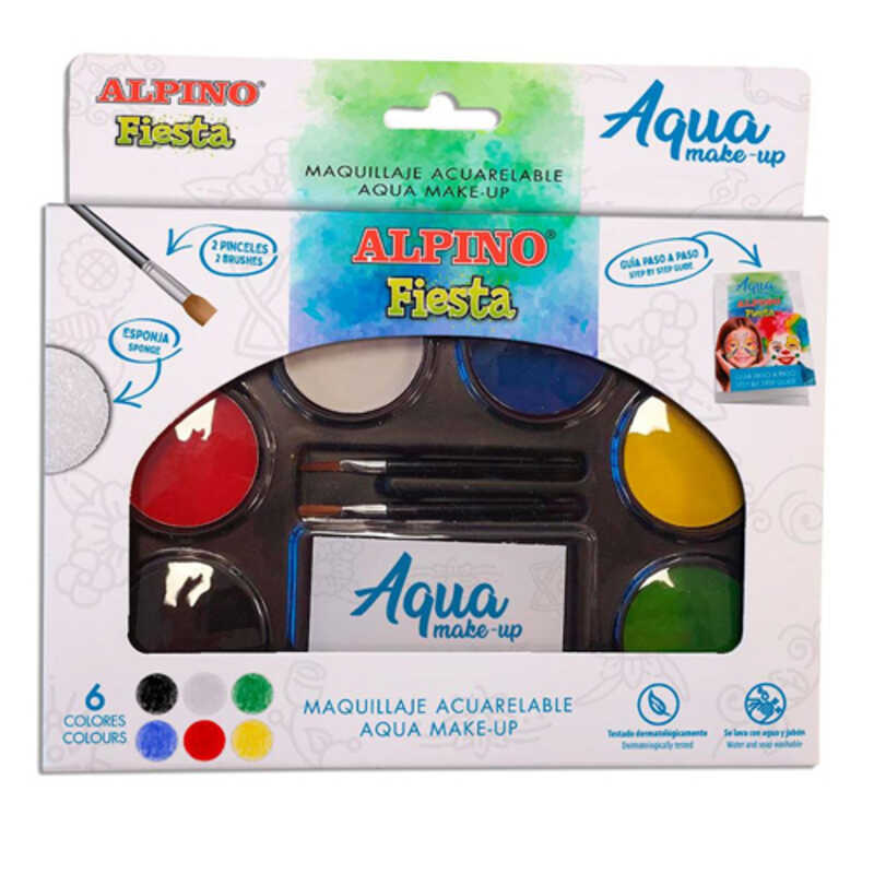 paleta 5 pastilles maquillatge aquarel.l