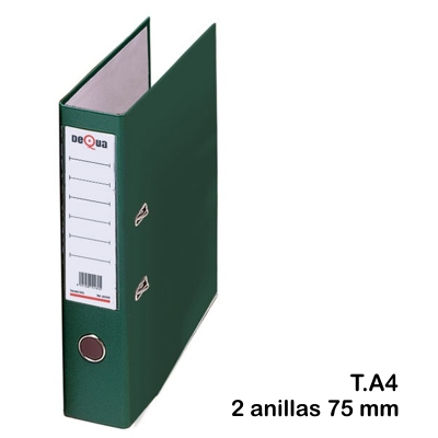 archivador a-z a4 verde dequa