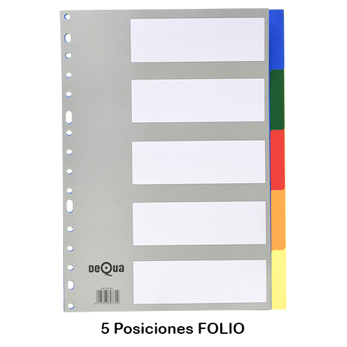 juego 5 separadores folio dequa