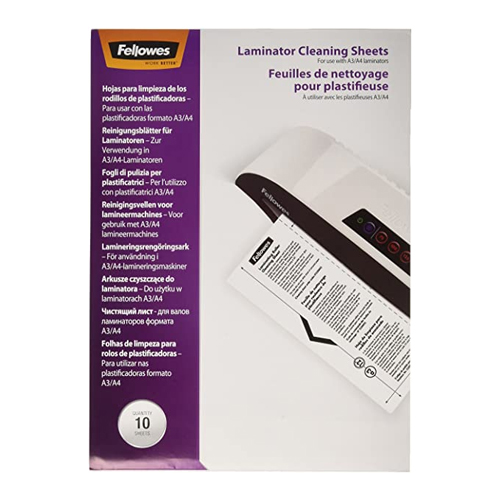 paq. 10 hojas a4 limpieza plastificadora