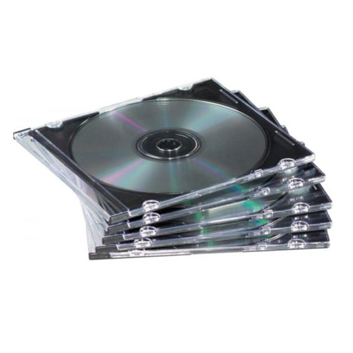 pack 25 estuches cds slim v/colores