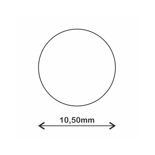 rollo gomets redondos 10.5mm blancos