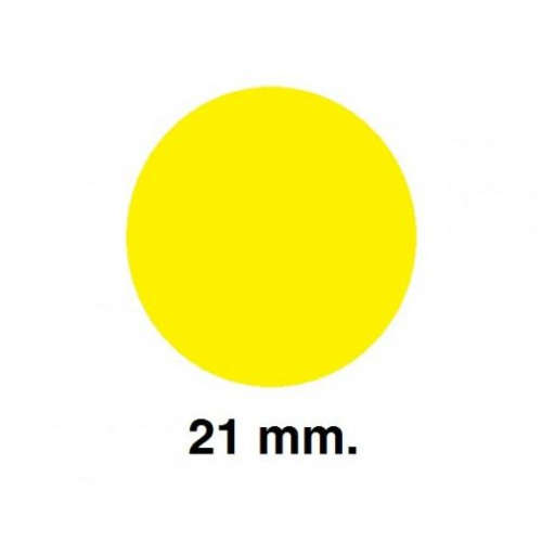 sobre gomets circulo grande amarillo