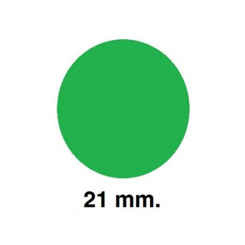 sobre gomets circulo grande verde