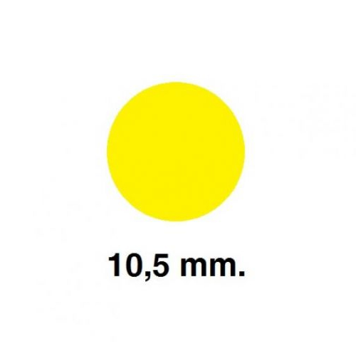 sobre gomets circulo pequeno amarillo