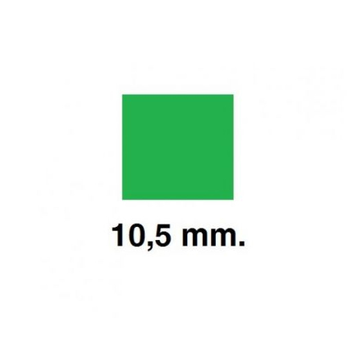 sobre gomets cuadrado pequeno verde