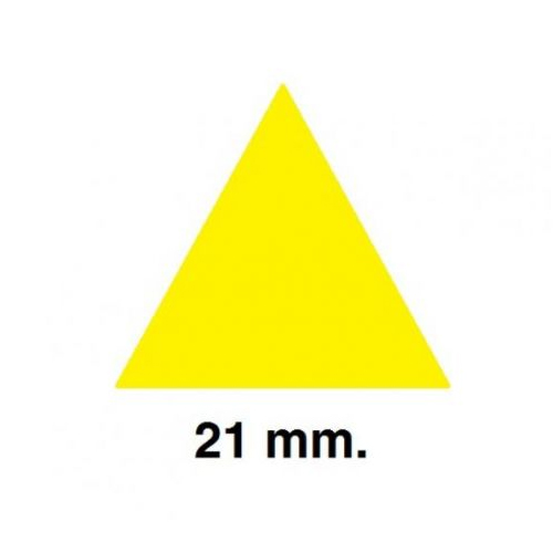 sobre gomets triangulo grande amarillo