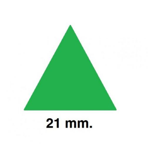 sobre gomets triangulo grande verde