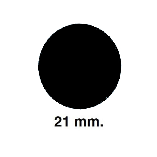 sobre gomets circulo grande negro