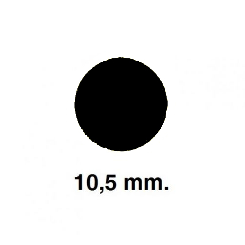 sobre gomets circulo peque¥o negro