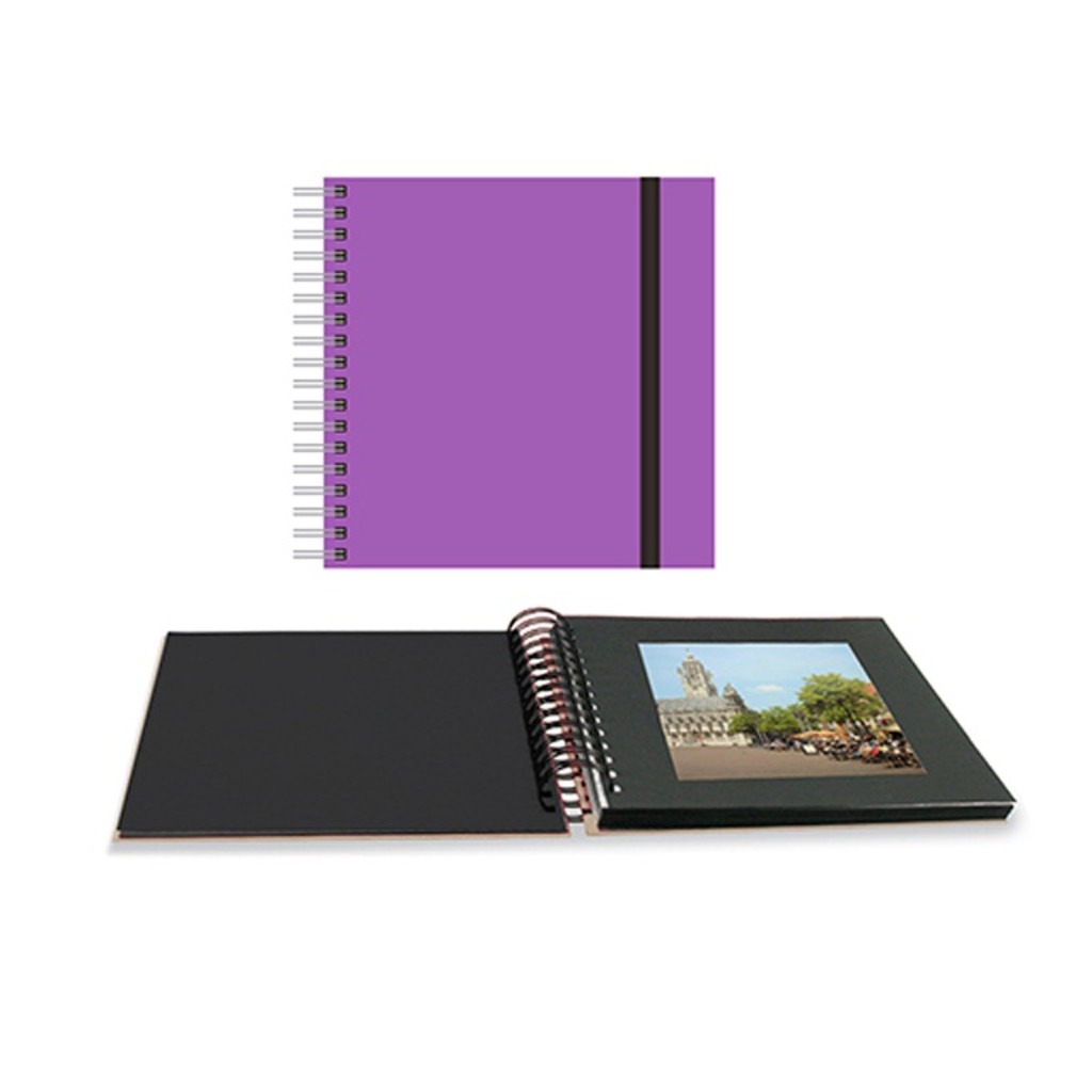 album fotos 25x25 espiral 30h morado