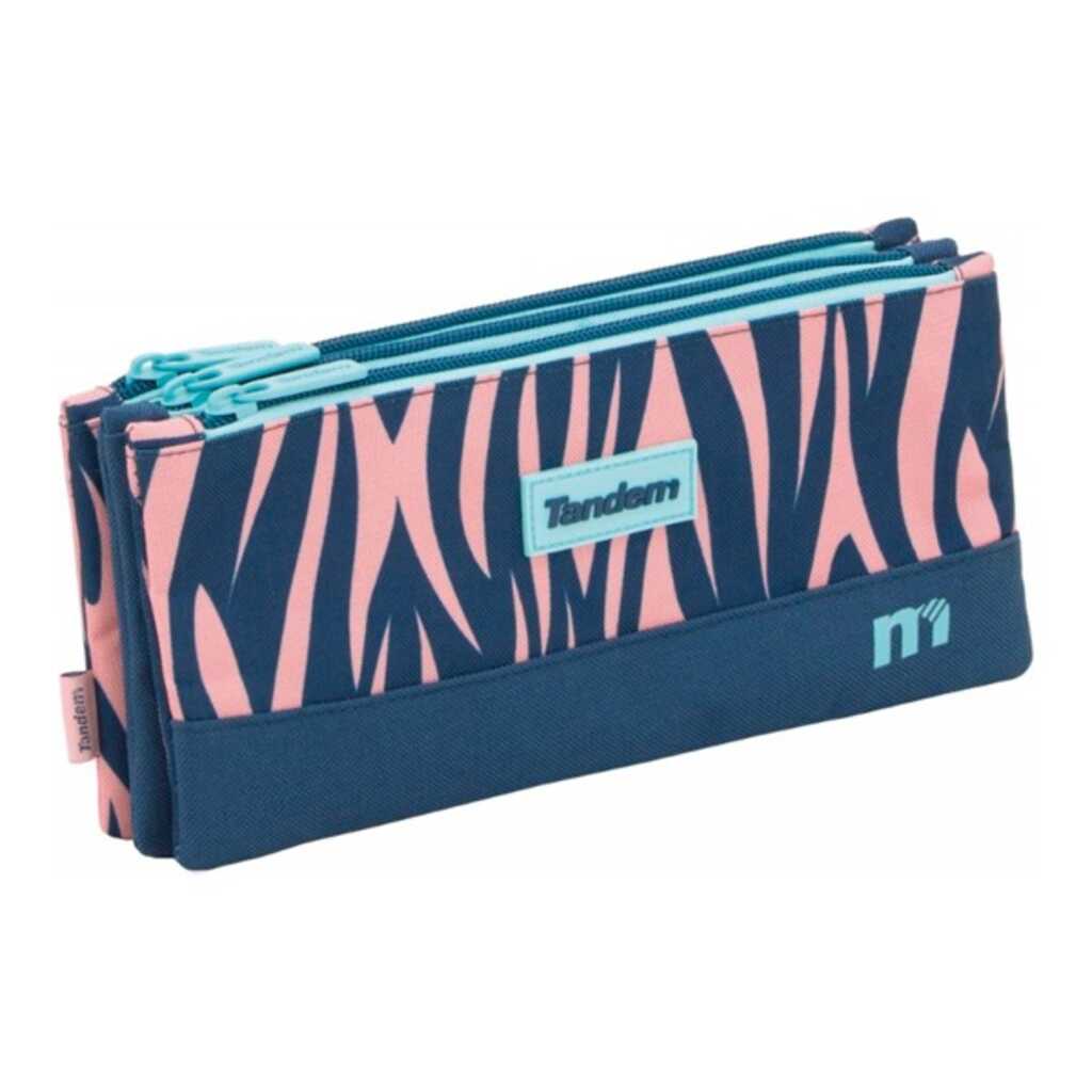 estuche 3 cremalleras tandem flame