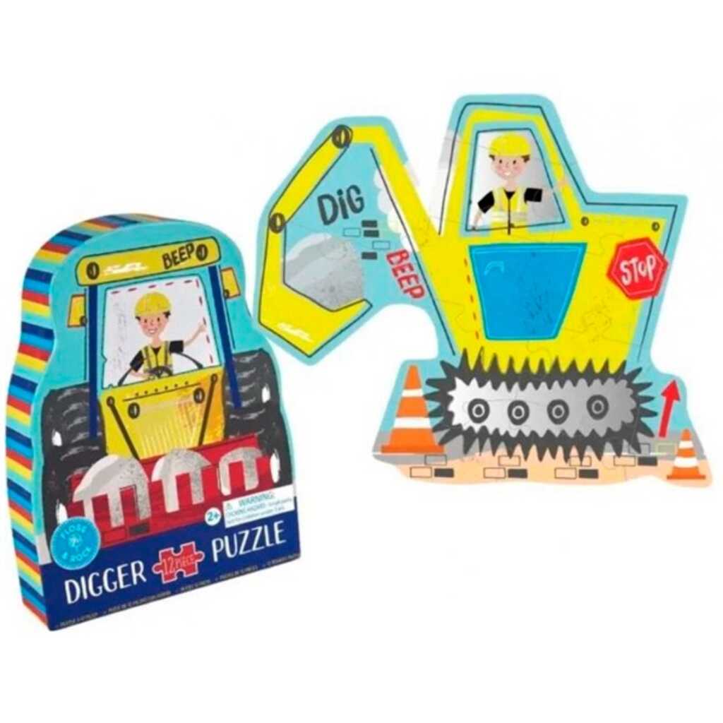 puzzle amb forma d'excavadora