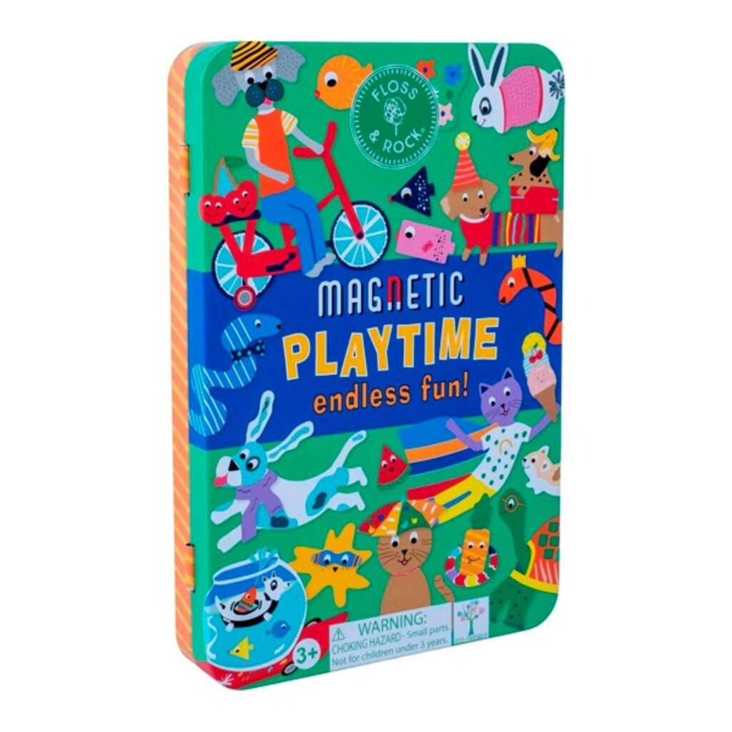 estuche metal juego magnetico mascotas