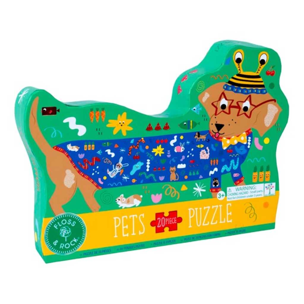 puzzle con forma de perro mascotas