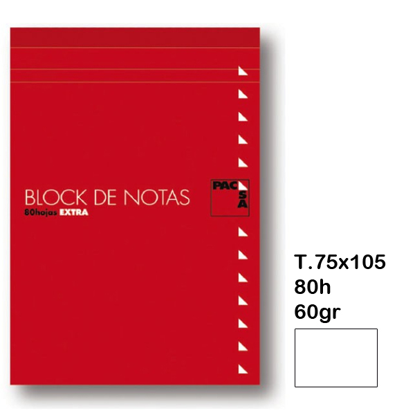 block notas 80h. 60gr. 16â¦ liso