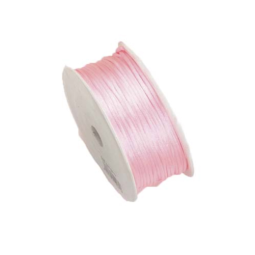 rollo cordon satinado 100mts rosa