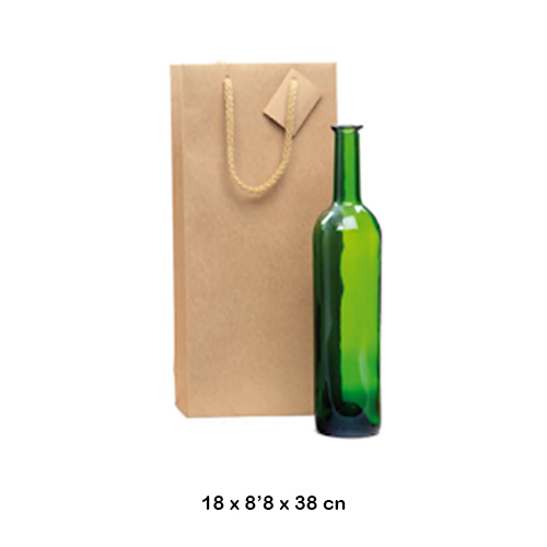 bolsa carton kraft c/cordo 2 ampolles